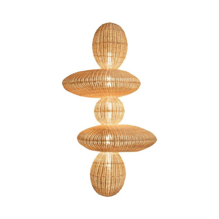 Bubbles rattan wall lamp 80x33