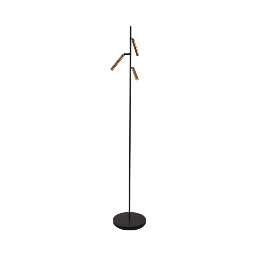 Flute 3-bulb metal floor lamp