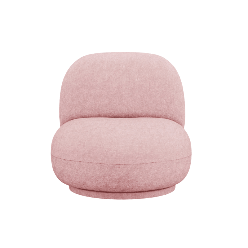 Chuck chenille swivel armchair