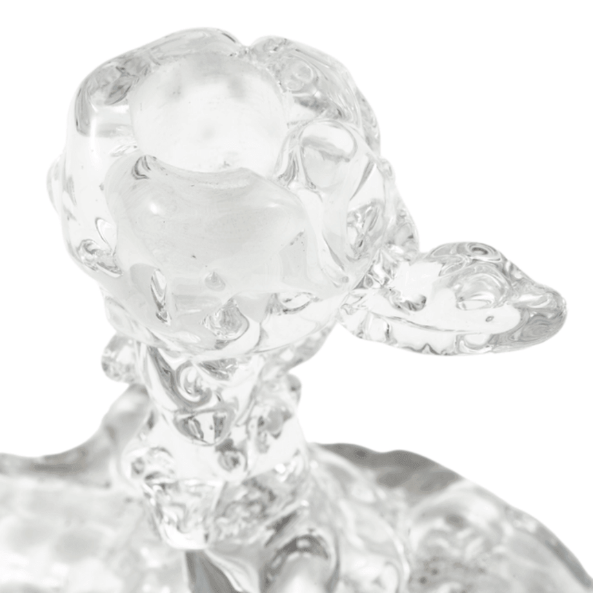 Drip glass candle holder 14cm