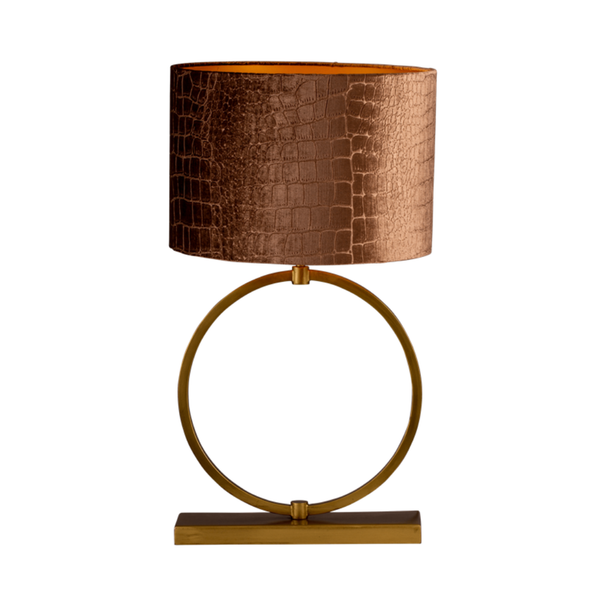 Devon szövet asztali lámpa bronz vázzal 67