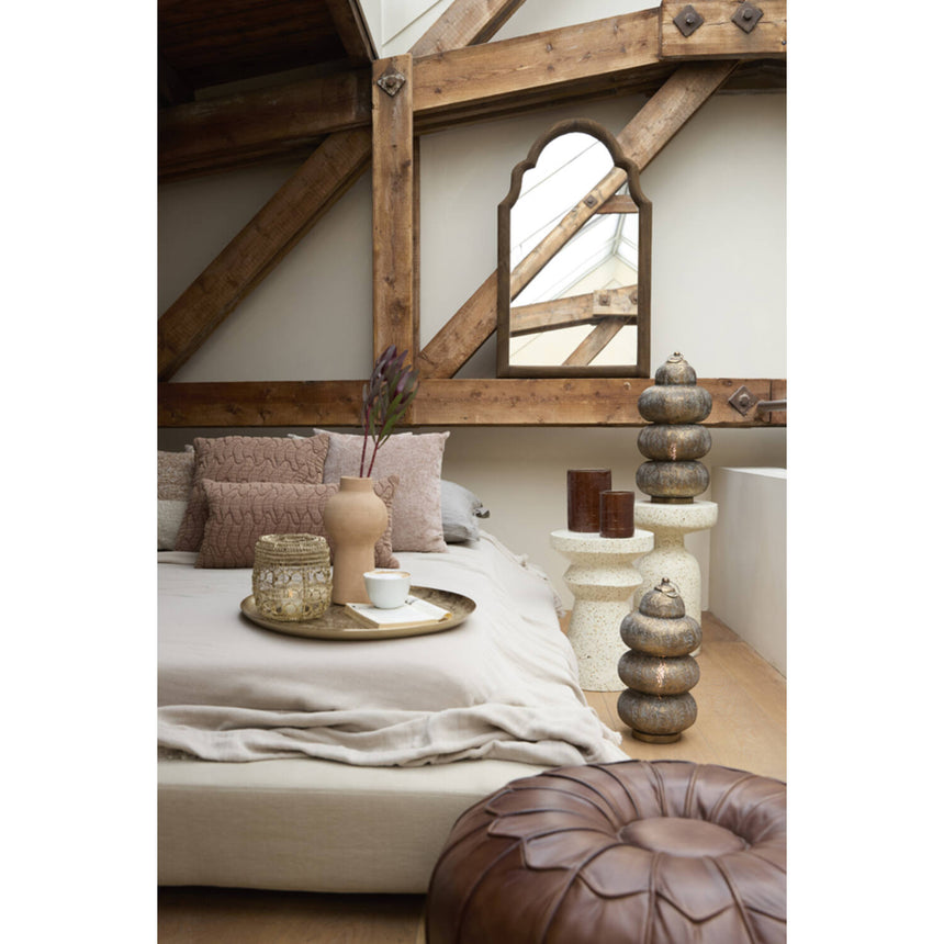 Calima kerek bőr puff – Retro Vibes