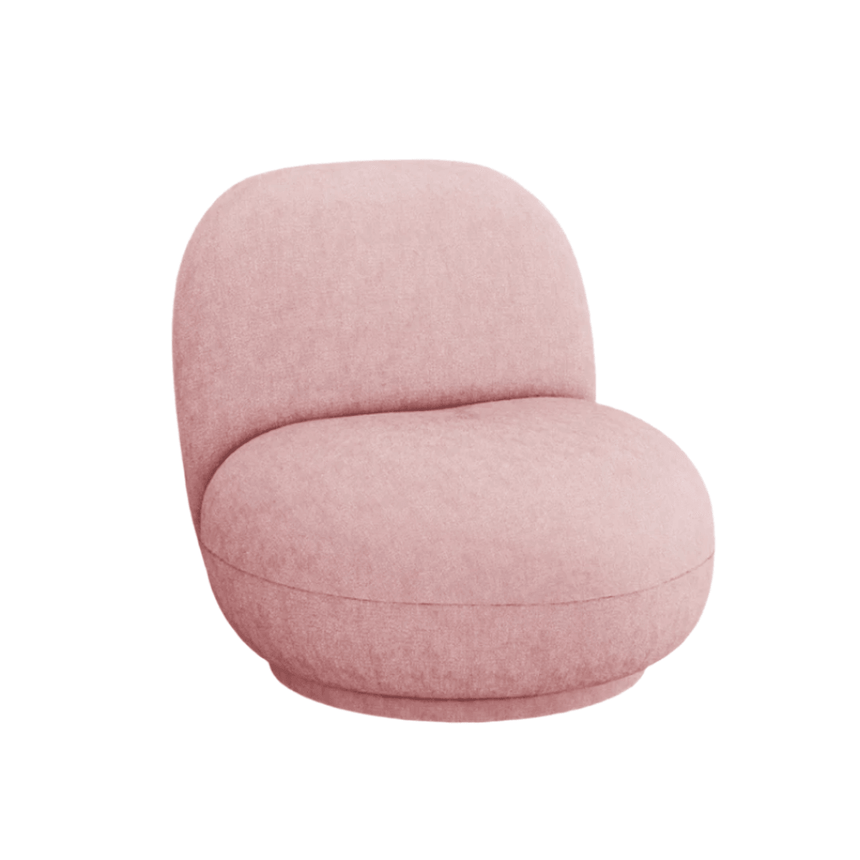 Chuck chenille swivel armchair