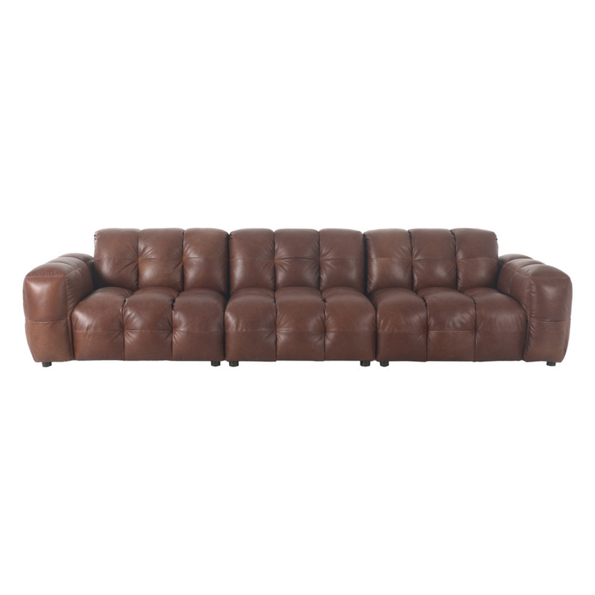 Hackman 4.5 seater leather sofa