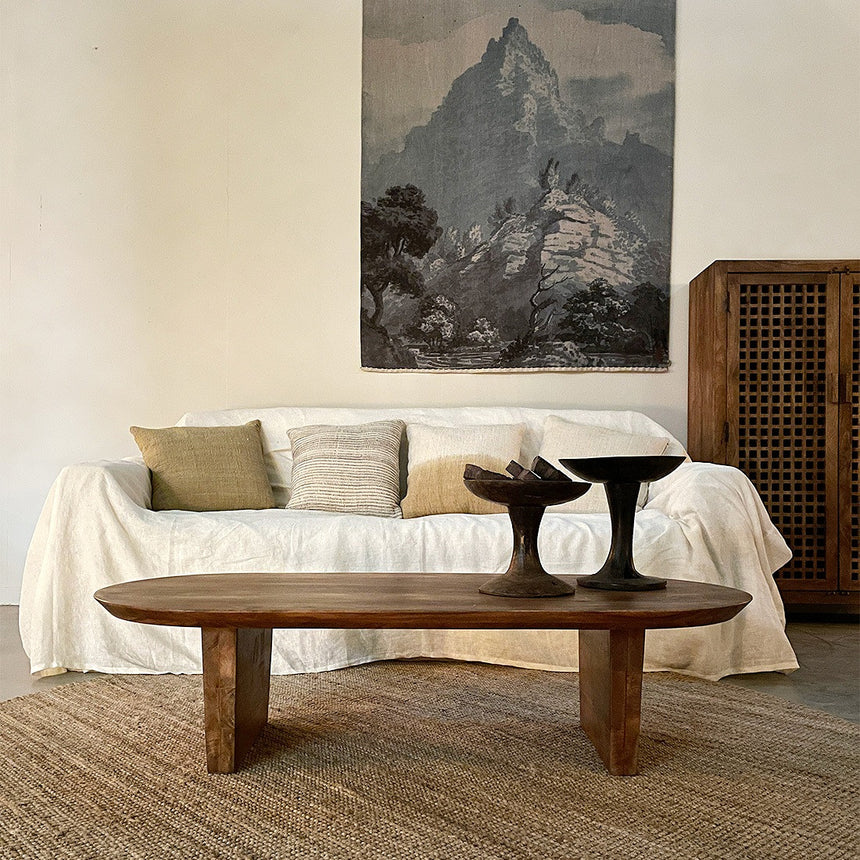 Bullnose fa dohányzóasztal