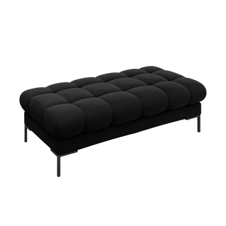 Mamaia velvet bench with black legs