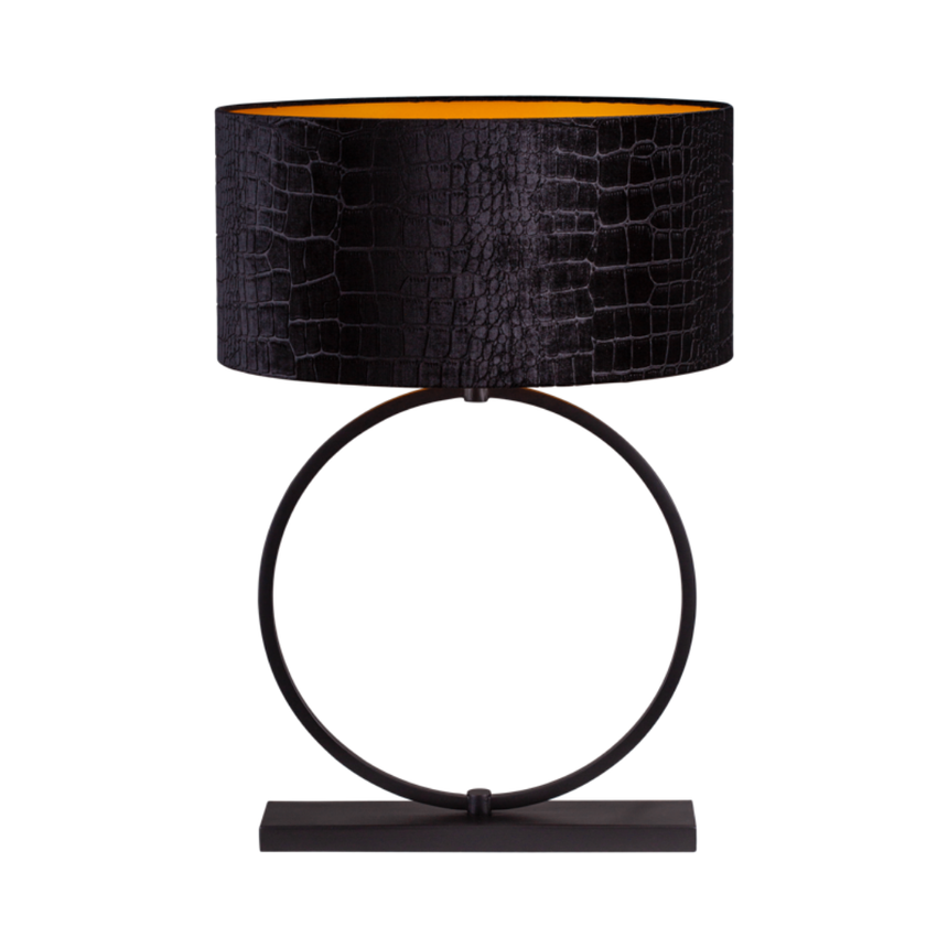 Devon szövet asztali lámpa fekete vázzal 76
