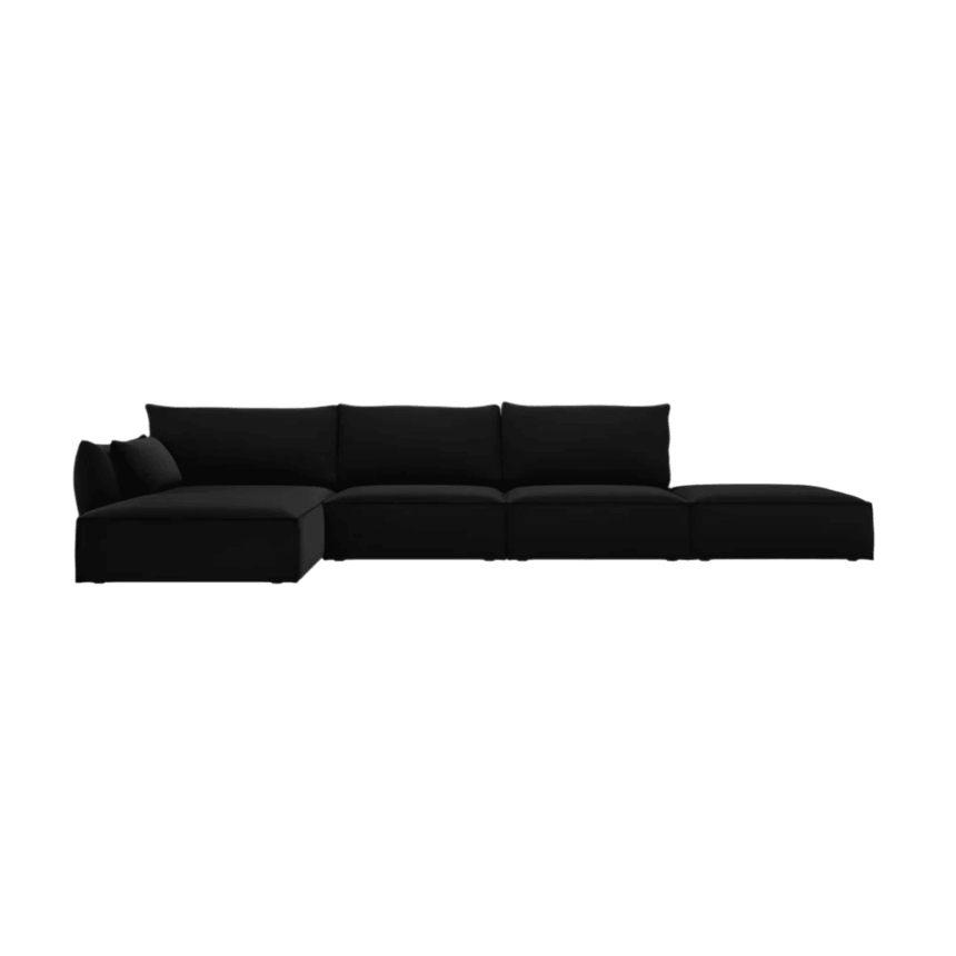 Kaelle balos bársony sarokkanapé 364x171