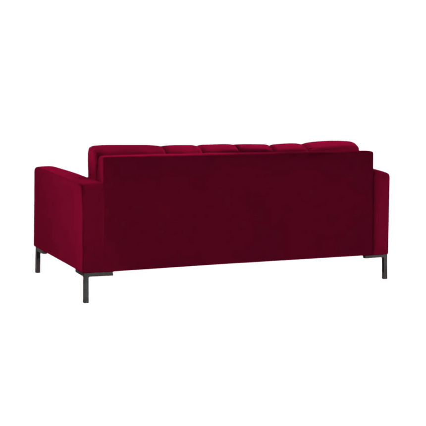 Mamaia 2-seater velvet sofa with black legs