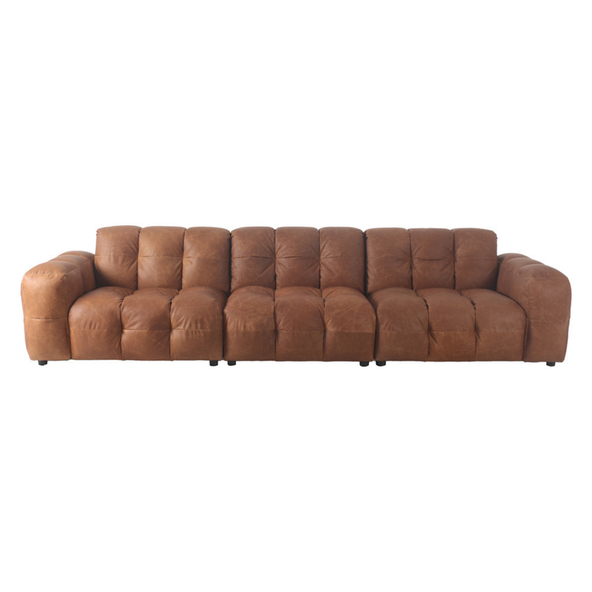 Hackman 4.5 seater leather sofa