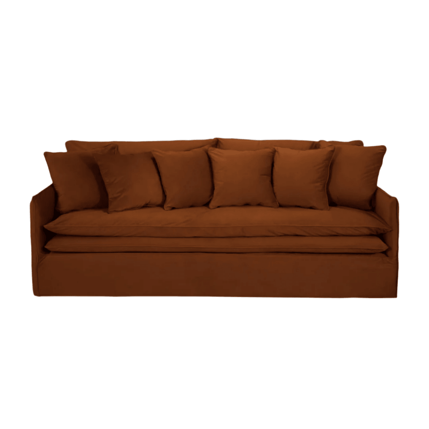 Boho 4-seater velvet sofa