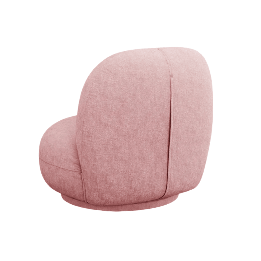 Chuck chenille swivel armchair