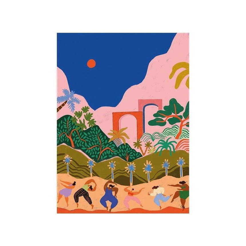 Dancing in Paradise design canvas print