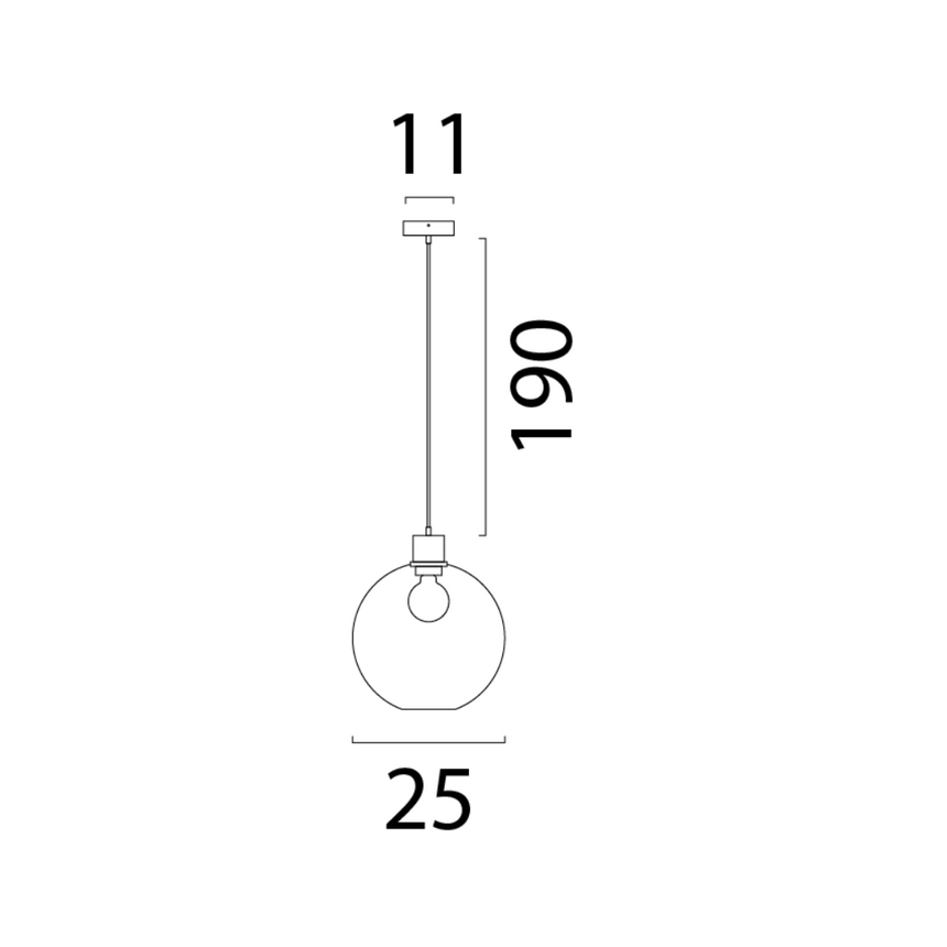 Lazise arany üveg függőlámpa arany foglalattal
