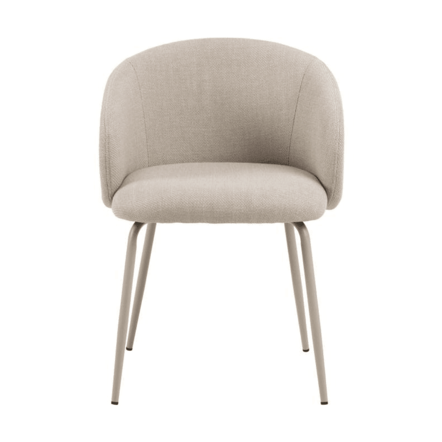 Eleanor fabric chair with beige legs