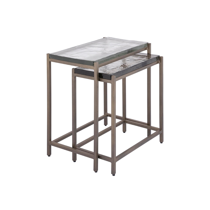 Lucinde üveg lerakóasztal szettben