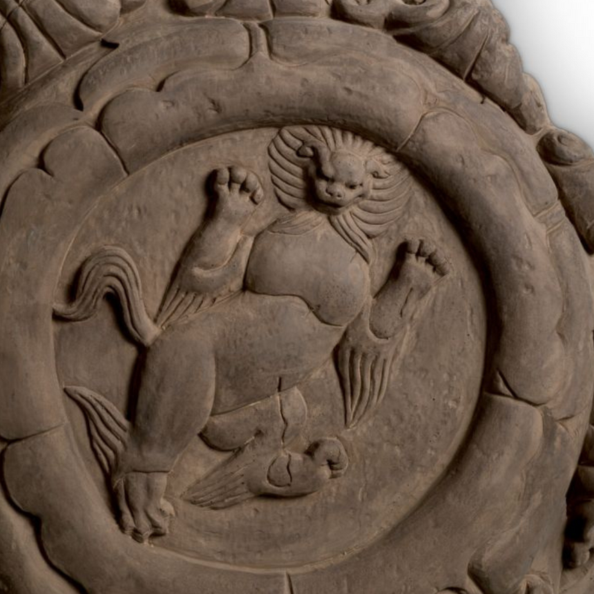 Jasper round metal flower pot medium