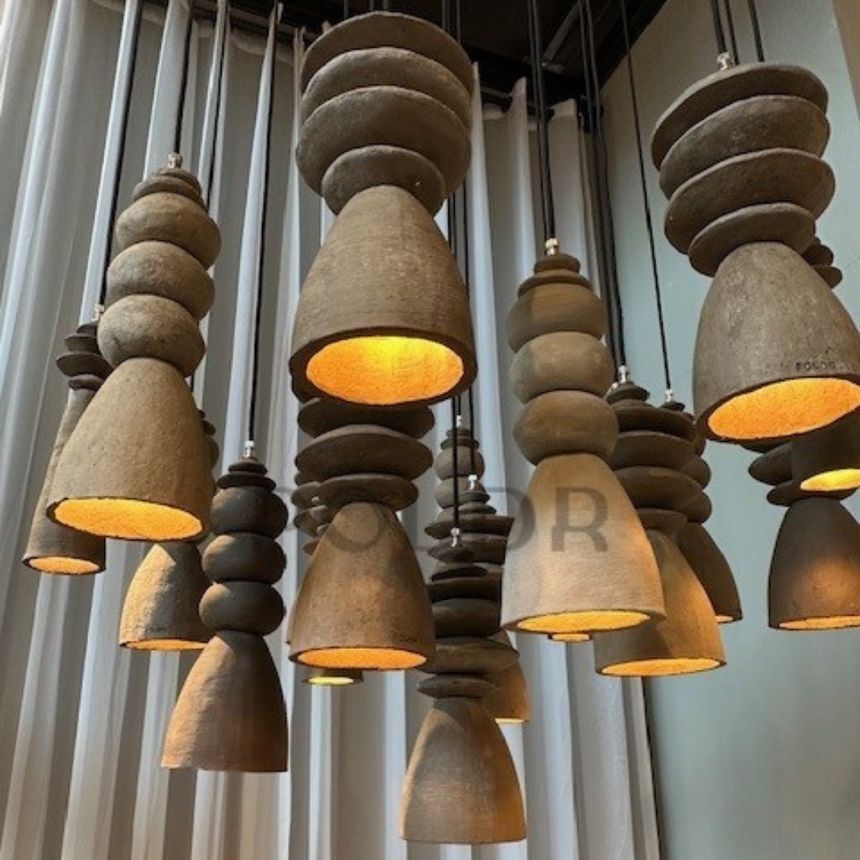 Stones agyag függőlámpa