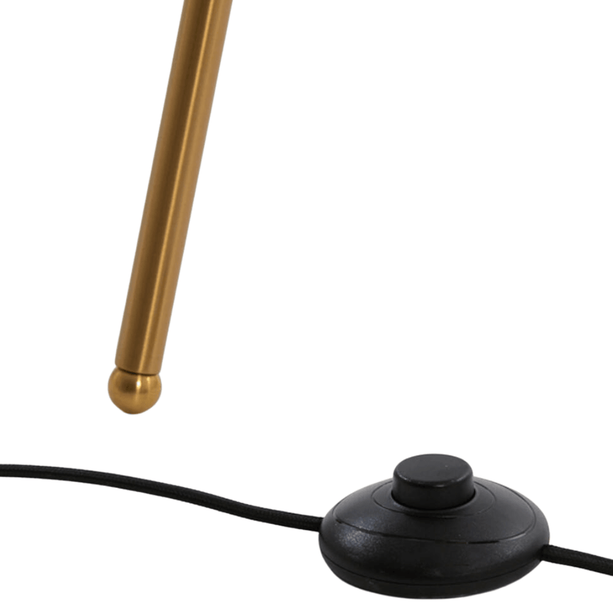 Mayson glass floor lamp with gold base