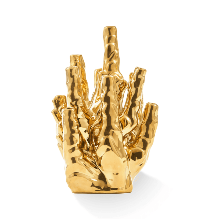 Coral 10 porcelain vase