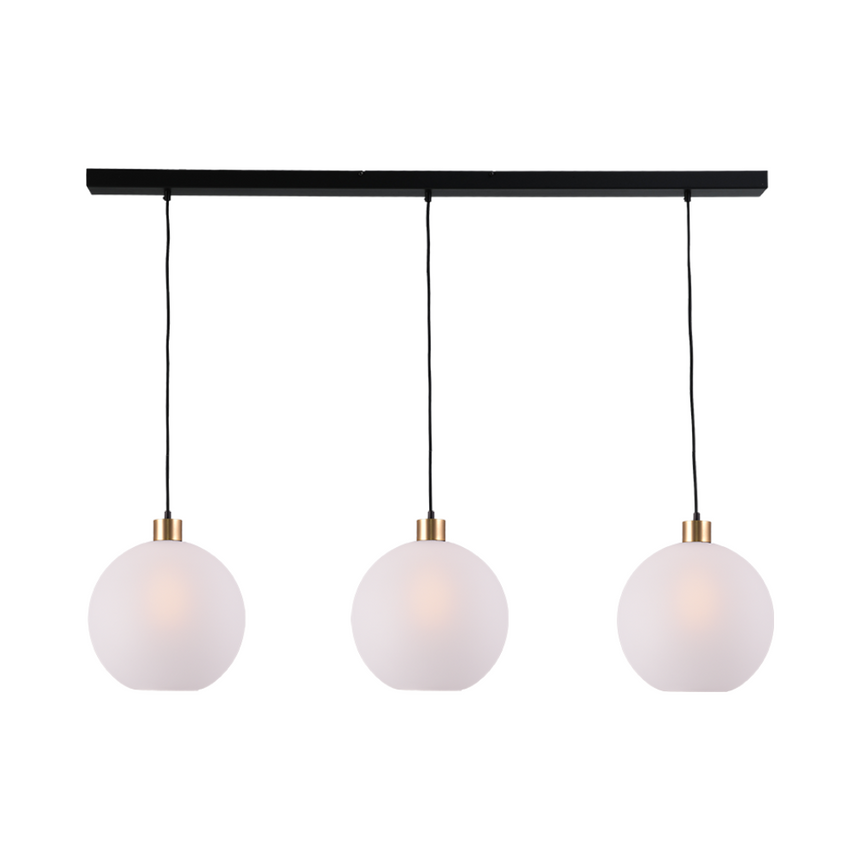 Lazise fehér üveg függőlámpa arany foglalattal