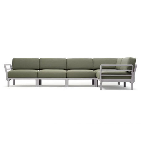 Nardi Maximo 5-seater fabric garden sofa with gesso frame