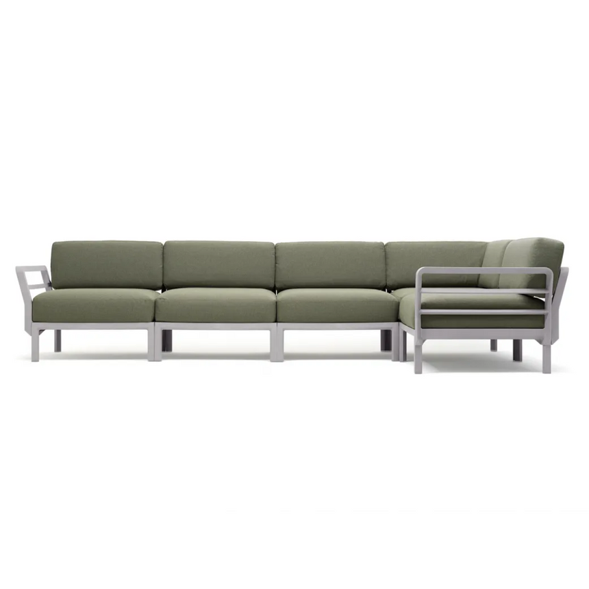 Nardi Maximo 5-seater fabric garden sofa with gesso frame