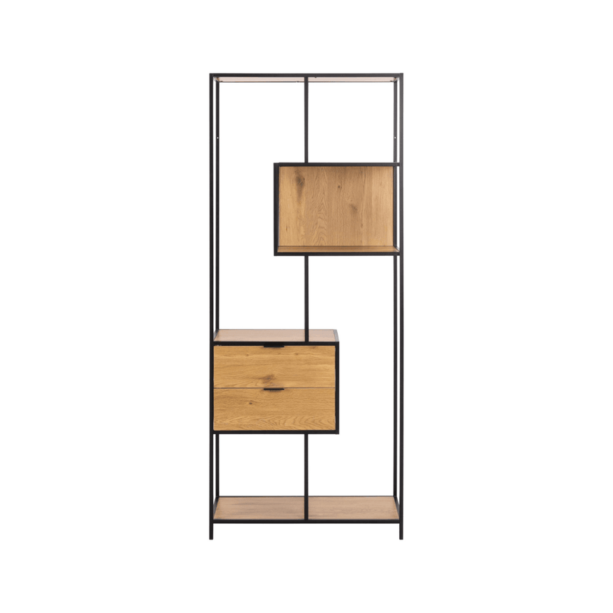 Seaford fiókos fa polc 77x185