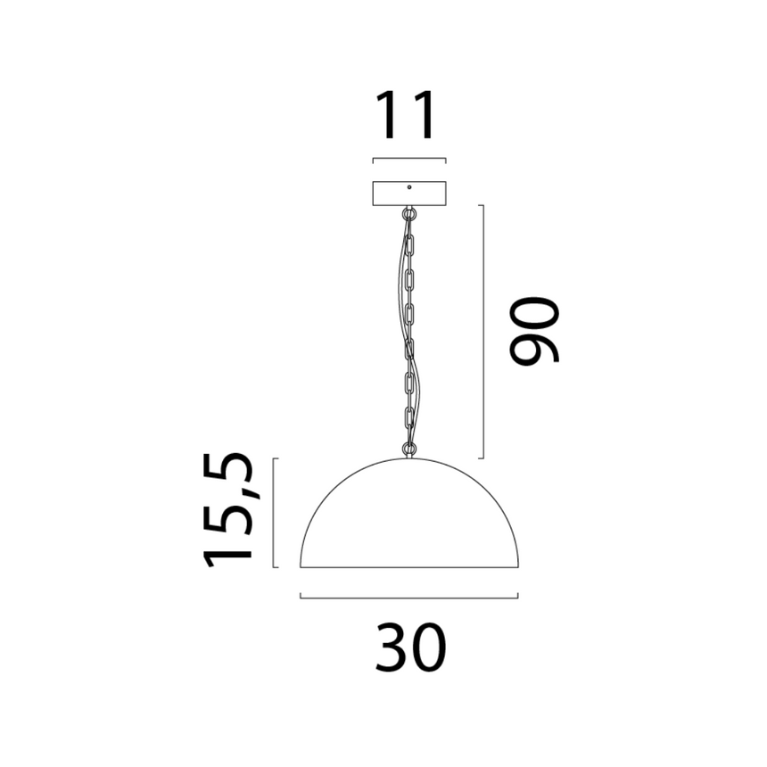 Larino 1-bulb oil-filled metal pendant lamp