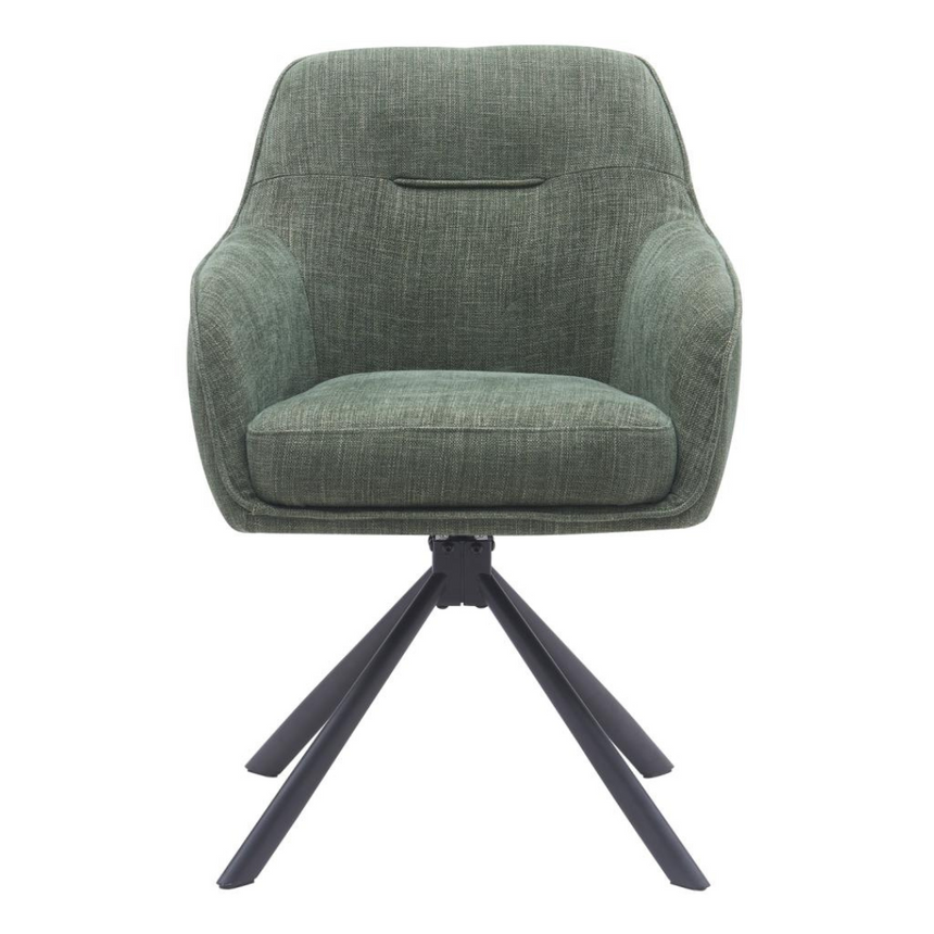 Avola fabric swivel chair with metal legs