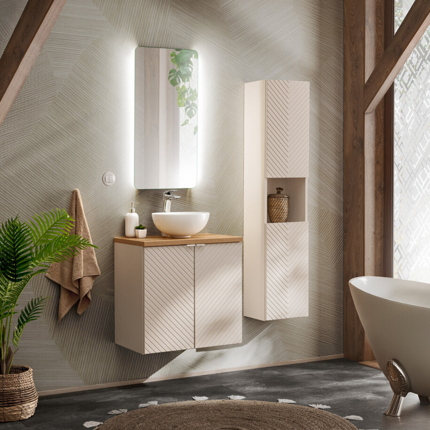 Baggy woven chenille pouf