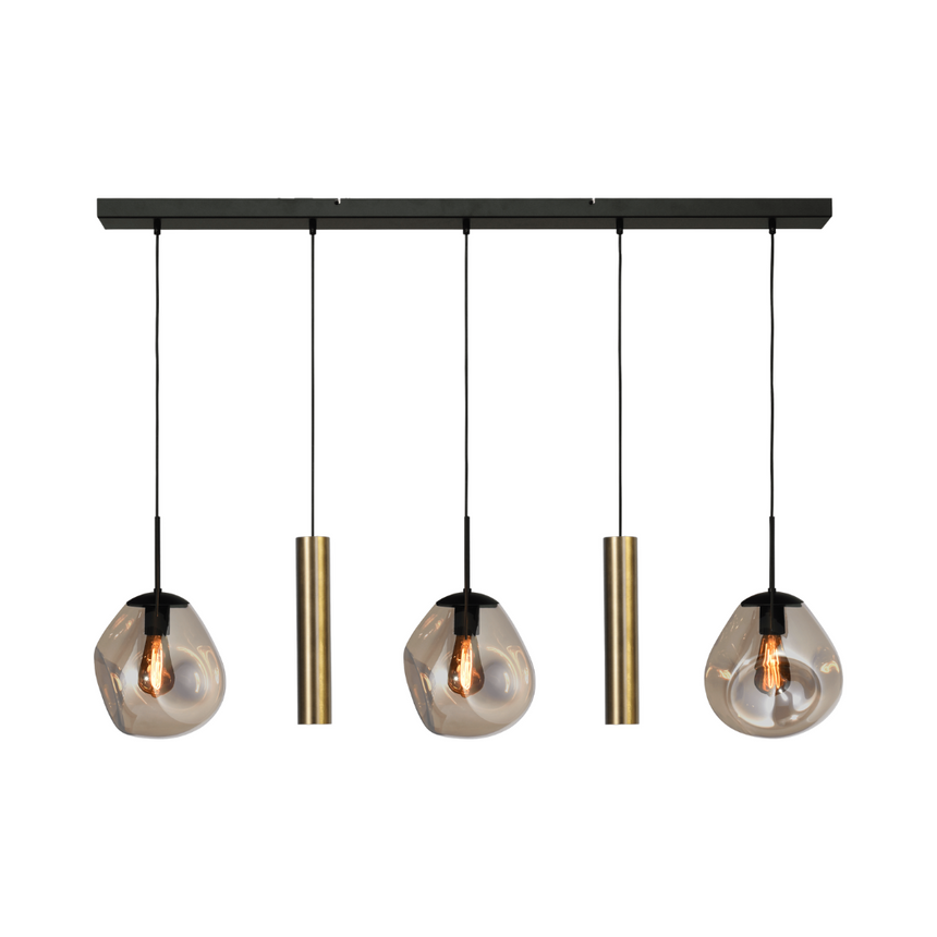 Lava 5 izzós arany üveg függőlámpa