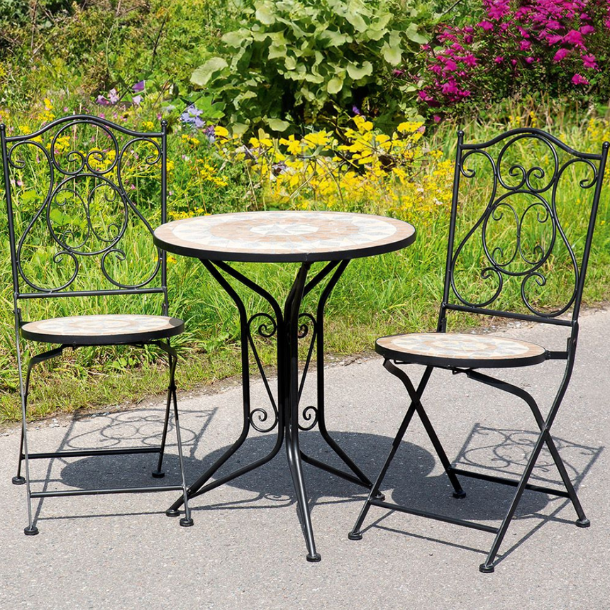 Mosaic fém kerti bisztró szett