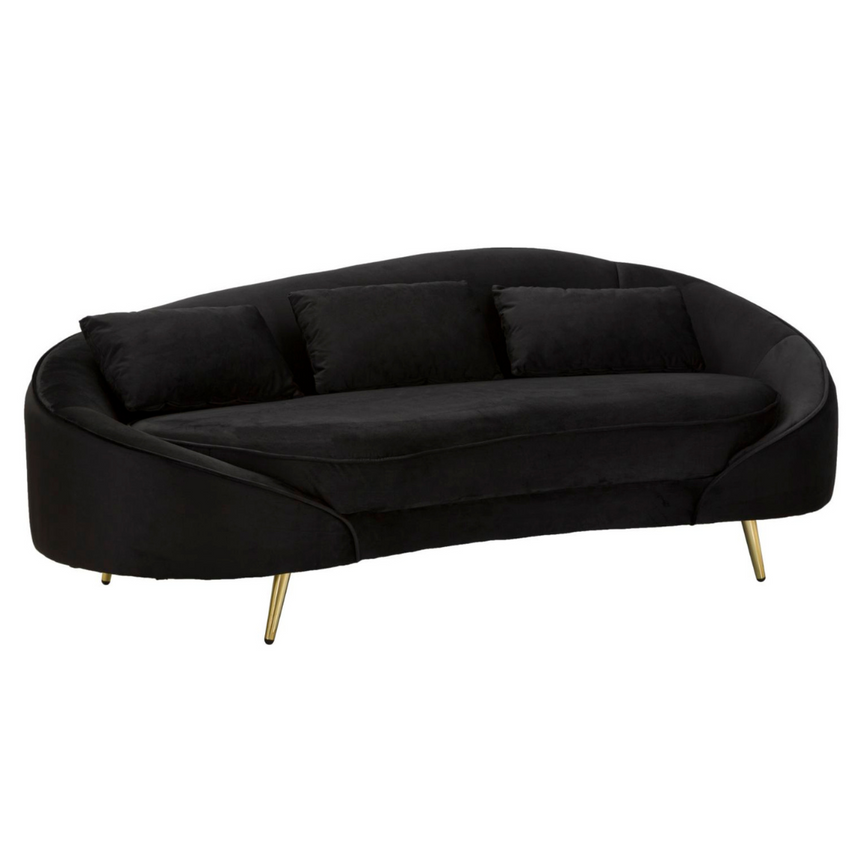 Oslo 3-seater velvet sofa