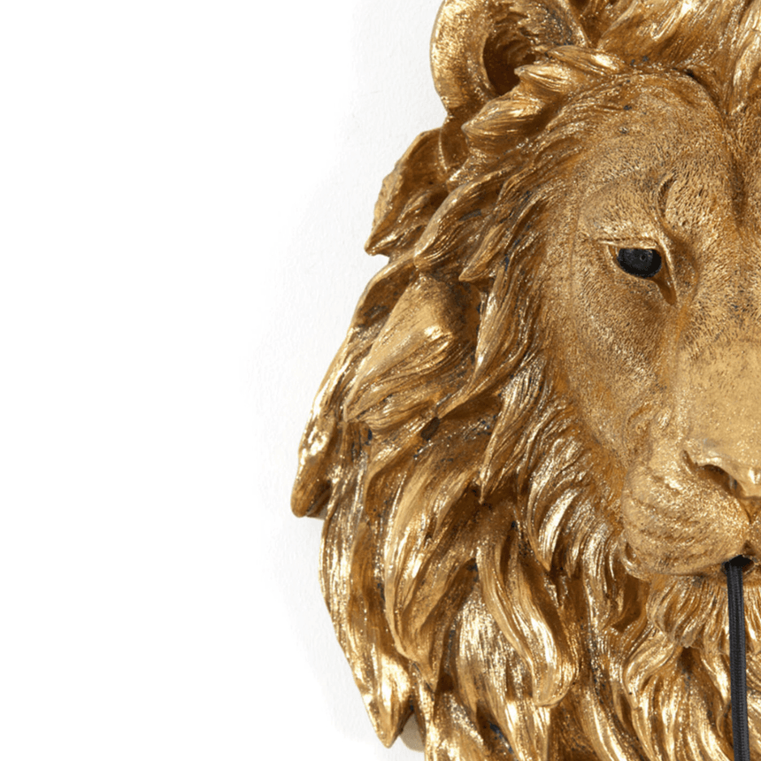 Lion resin wall lamp