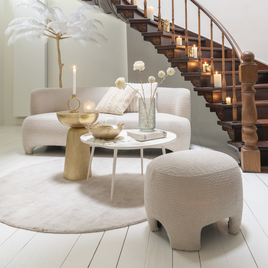 Knitted 2.5 seater fabric sofa