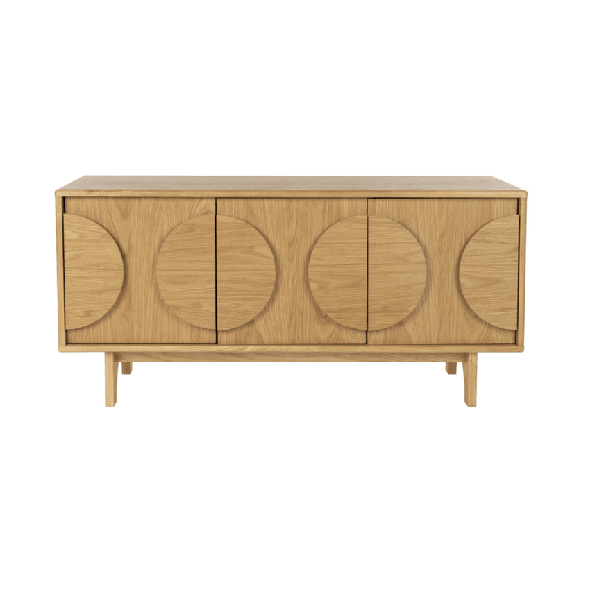 Groove 3-door wooden cabinet