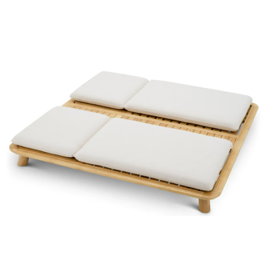 Weston wooden double sun lounger