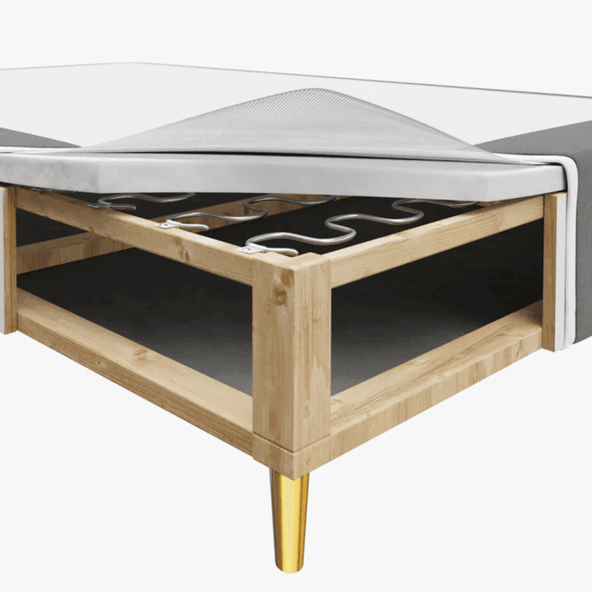 Whale bársony ágykeret 160x200 arany lábbal