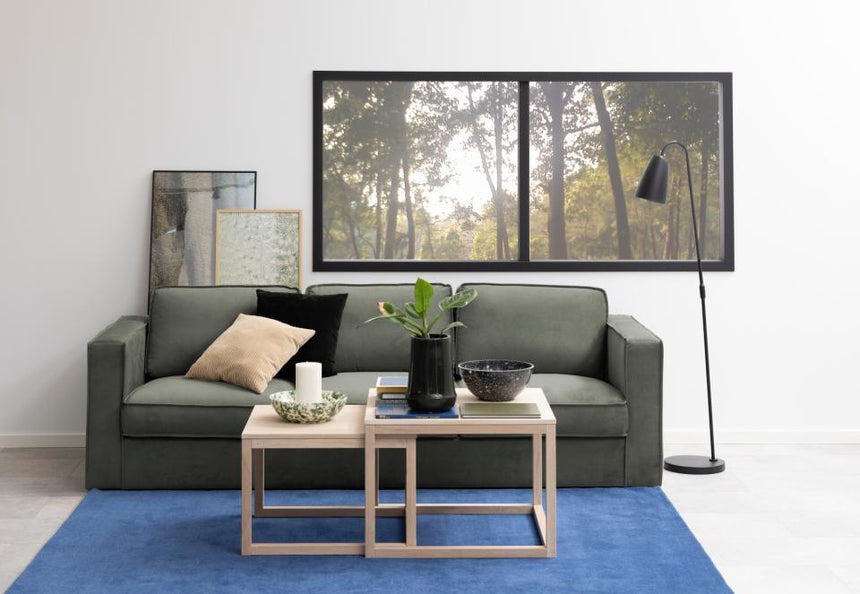 Cornus fa dohányzóasztal 70x70 szettben
