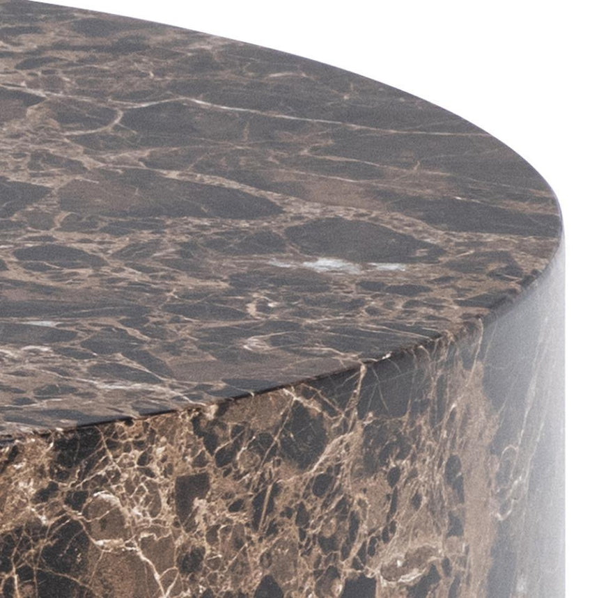 Dice marble effect coffee table set Ø58