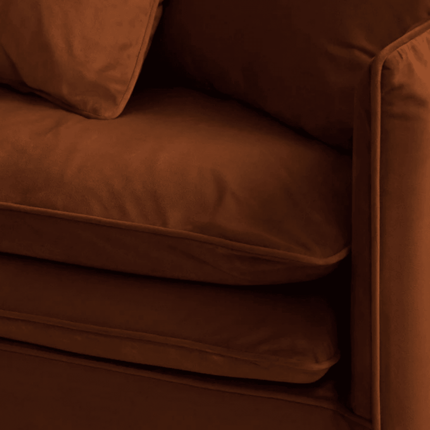 Boho 4-seater velvet sofa