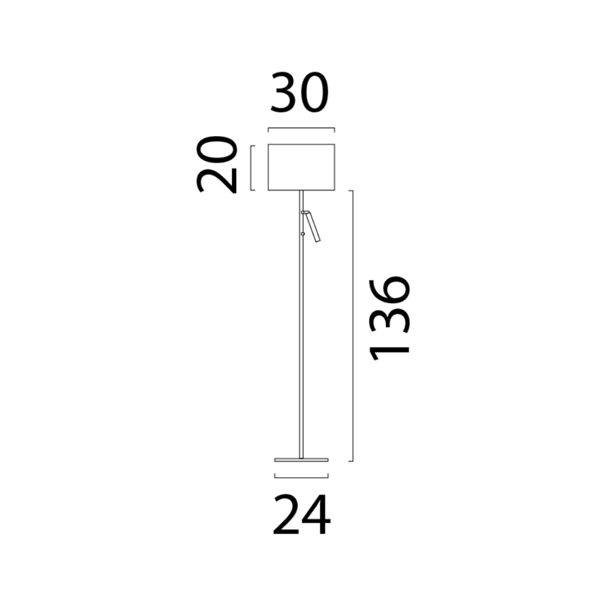 Flute fabric floor lamp