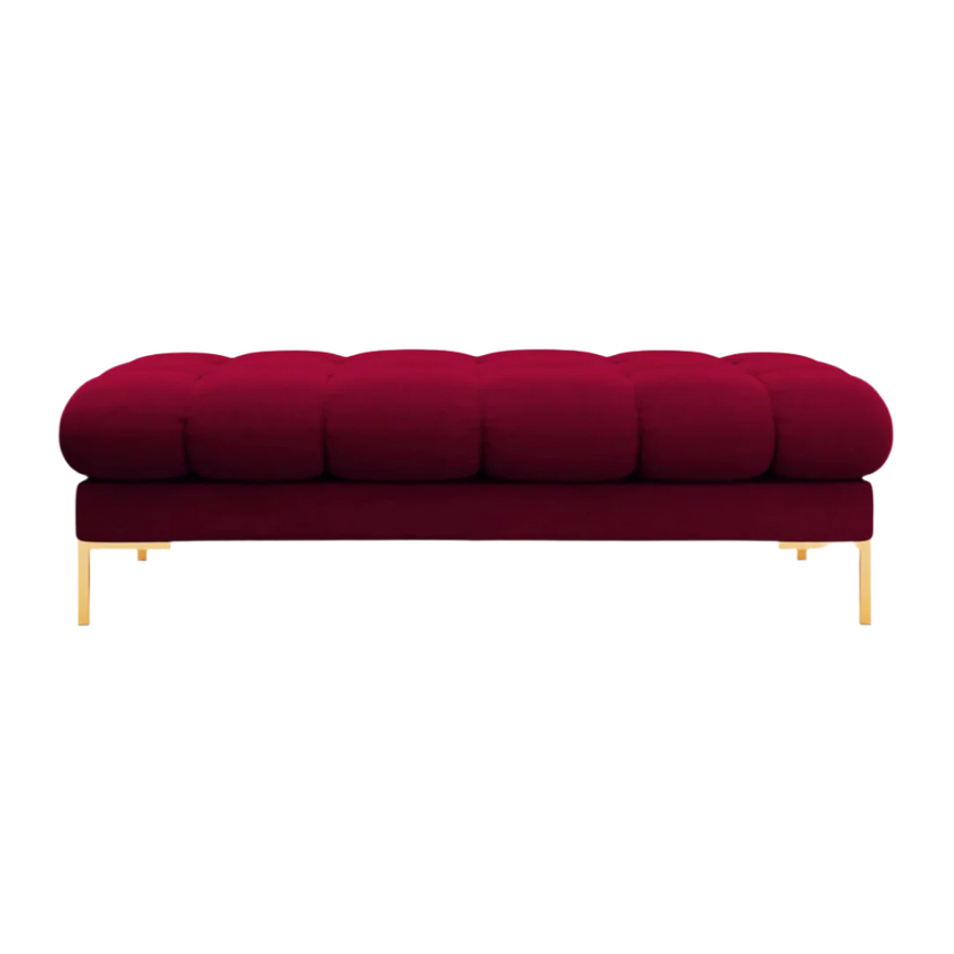 Mamaia velvet bench with gold legs
