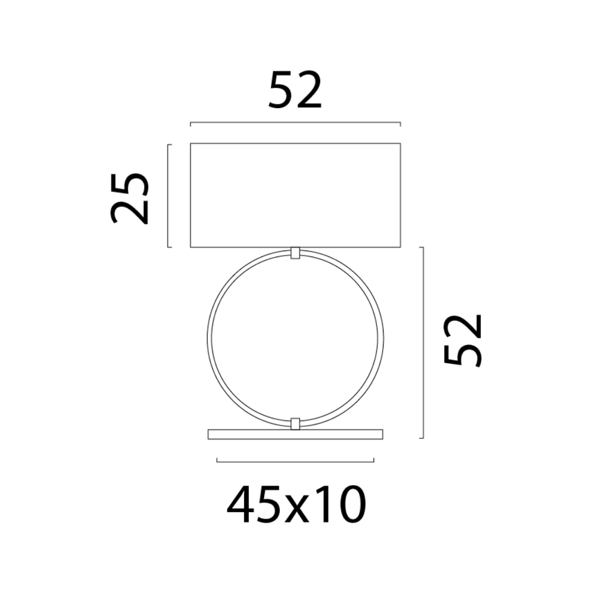 Devon szövet asztali lámpa fekete vázzal 76