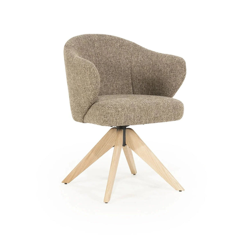 Connor szövet forgószék fa lábbal