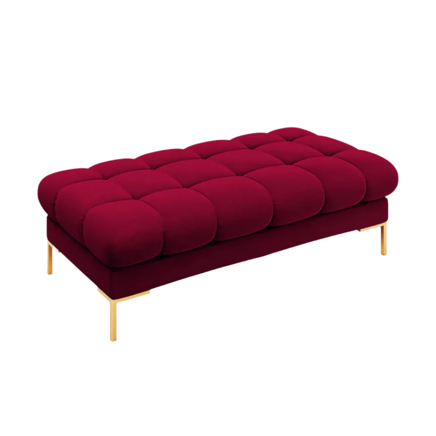 Mamaia velvet bench with gold legs