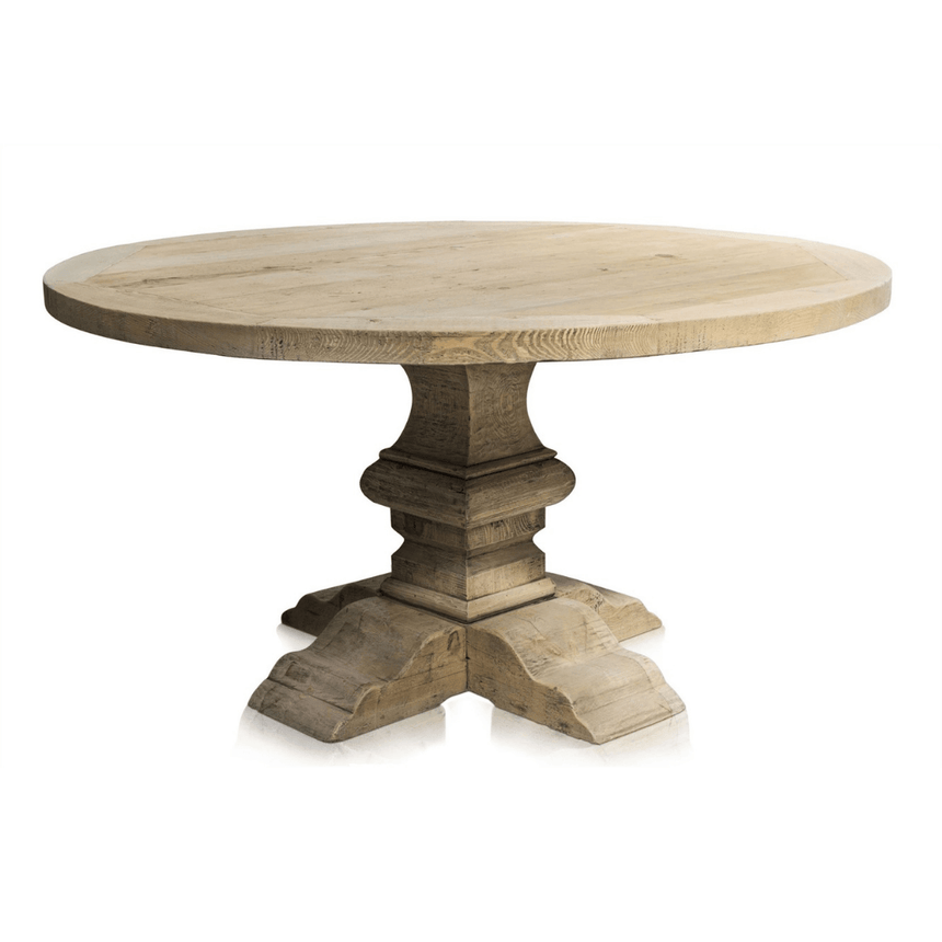 Column wooden dining table Ø150