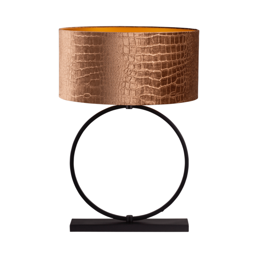 Devon szövet asztali lámpa fekete vázzal 76