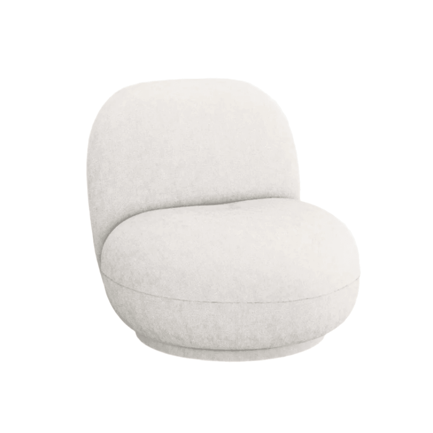 Chuck chenille swivel armchair